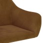 Esszimmerstühle 2 Stk. Drehbar Braun Samt Esszimmerstühle 2 Stk. Drehbar Braun Samt