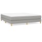 vidaXL Boxspringbett mit Matratze Hellgrau 180x200 cm Stoff vidaXL Boxspringbett mit Matratze Hellgrau 180x200 cm Stoff