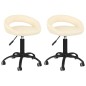 Esszimmerstühle 2 Stk. Drehbar Creme Samt Esszimmerstühle 2 Stk. Drehbar Creme Samt