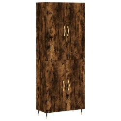 Highboard Räuchereiche 69,5x34x180 cm Holzwerkstoff