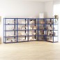vidaXL Regale mit 5 Böden 5 Stk. Blau Stahl & Holzwerkstoff vidaXL Regale mit 5 Böden 5 Stk. Blau Stahl & Holzwerkstoff