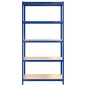 vidaXL Regale mit 5 Böden 5 Stk. Blau Stahl & Holzwerkstoff vidaXL Regale mit 5 Böden 5 Stk. Blau Stahl & Holzwerkstoff