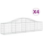 vidaXL Gabionen mit Hochbogen 4 Stk. 200x30x40/60 cm Verzinktes Eisen vidaXL Gabionen mit Hochbogen 4 Stk. 200x30x40/60 cm Verzinktes Eisen