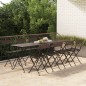 vidaXL Bistrostühle 8 Stk. Klappbar Braun Poly Rattan und Stahl vidaXL Bistrostühle 8 Stk. Klappbar Braun Poly Rattan und Stahl