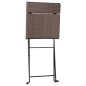 vidaXL Bistrostühle 8 Stk. Klappbar Braun Poly Rattan und Stahl vidaXL Bistrostühle 8 Stk. Klappbar Braun Poly Rattan und Stahl
