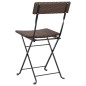vidaXL Bistrostühle 8 Stk. Klappbar Braun Poly Rattan und Stahl vidaXL Bistrostühle 8 Stk. Klappbar Braun Poly Rattan und Stahl