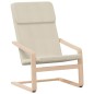 vidaXL Relaxsessel mit Hocker Creme Stoff vidaXL Relaxsessel mit Hocker Creme Stoff