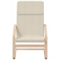 vidaXL Relaxsessel mit Hocker Creme Stoff vidaXL Relaxsessel mit Hocker Creme Stoff