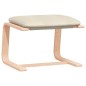 vidaXL Relaxsessel mit Hocker Creme Stoff vidaXL Relaxsessel mit Hocker Creme Stoff
