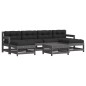 vidaXL 7-tlg. Garten-Lounge-Set mit Kissen Grau Massivholz vidaXL 7-tlg. Garten-Lounge-Set mit Kissen Grau Massivholz