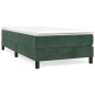 vidaXL Boxspringbett mit Matratze Dunkelgrün 90x190 cm Samt vidaXL Boxspringbett mit Matratze Dunkelgrün 90x190 cm Samt