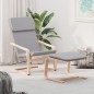 vidaXL Relaxsessel mit Hocker Hellgrau Stoff vidaXL Relaxsessel mit Hocker Hellgrau Stoff