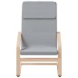 vidaXL Relaxsessel mit Hocker Hellgrau Stoff vidaXL Relaxsessel mit Hocker Hellgrau Stoff