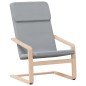 vidaXL Relaxsessel mit Hocker Hellgrau Stoff vidaXL Relaxsessel mit Hocker Hellgrau Stoff