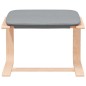 vidaXL Relaxsessel mit Hocker Hellgrau Stoff vidaXL Relaxsessel mit Hocker Hellgrau Stoff