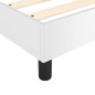 vidaXL Boxspringbett mit Matratze Weiß 120x200 cm Kunstleder vidaXL Boxspringbett mit Matratze Weiß 120x200 cm Kunstleder
