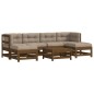 vidaXL 7-tlg. Garten-Lounge-Set mit Kissen Honigbraun Massivholz vidaXL 7-tlg. Garten-Lounge-Set mit Kissen Honigbraun Massivholz