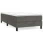 vidaXL Boxspringbett mit Matratze Dunkelgrau 90x200 cm Samt vidaXL Boxspringbett mit Matratze Dunkelgrau 90x200 cm Samt