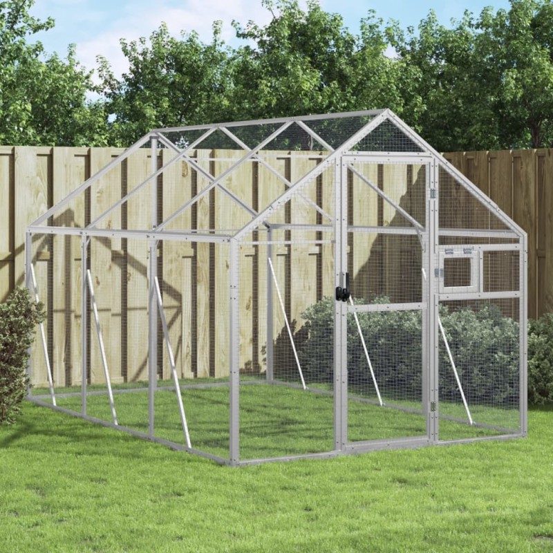 vidaXL Voliere Silbern 1,79x3x1,85 m Aluminium vidaXL Voliere Silbern 1,79x3x1,85 m Aluminium
