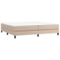 vidaXL Boxspringbett Matratze Cappuccino-Braun 200x200cm Kunstleder vidaXL Boxspringbett Matratze Cappuccino-Braun 200x200cm Kunstleder