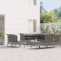 vidaXL 10-tlg. Garten-Lounge-Set mit Kissen Grau Poly Rattan vidaXL 10-tlg. Garten-Lounge-Set mit Kissen Grau Poly Rattan