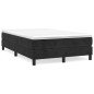 vidaXL Boxspringbett mit Matratze Schwarz 120x200 cm Samt vidaXL Boxspringbett mit Matratze Schwarz 120x200 cm Samt