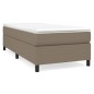 vidaXL Boxspringbett mit Matratze Taupe 80x200 cm Stoff vidaXL Boxspringbett mit Matratze Taupe 80x200 cm Stoff