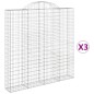 vidaXL Gabionen mit Hochbogen 3 Stk. 200x30x200/220cm Verzinktes Eisen vidaXL Gabionen mit Hochbogen 3 Stk. 200x30x200/220cm Verzinktes Eisen