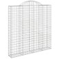 vidaXL Gabionen mit Hochbogen 3 Stk. 200x30x200/220cm Verzinktes Eisen vidaXL Gabionen mit Hochbogen 3 Stk. 200x30x200/220cm Verzinktes Eisen