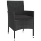 vidaXL 11-tlg. Garten-Essgruppe mit Kissen Schwarz Poly Rattan vidaXL 11-tlg. Garten-Essgruppe mit Kissen Schwarz Poly Rattan