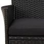 vidaXL 11-tlg. Garten-Essgruppe mit Kissen Schwarz Poly Rattan vidaXL 11-tlg. Garten-Essgruppe mit Kissen Schwarz Poly Rattan