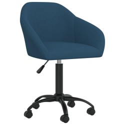 vidaXL Esszimmerstühle Drehbar 2 Stk. Blau Samt