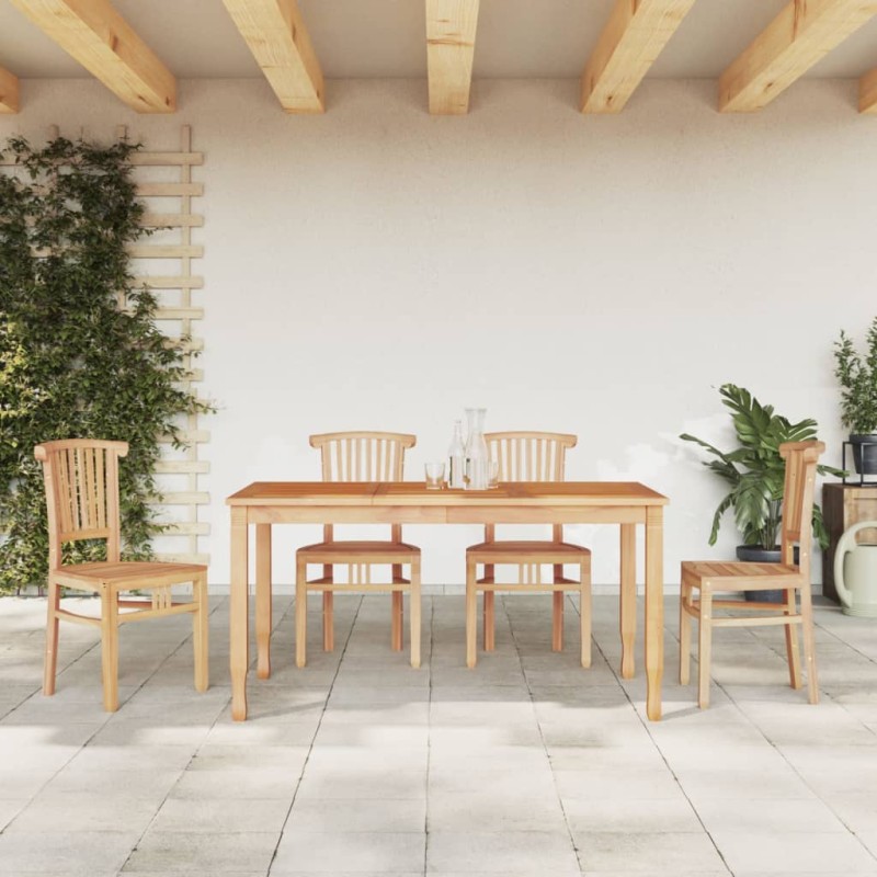 vidaXL 5-tlg. Garten-Essgruppe Massivholz Teak vidaXL 5-tlg. Garten-Essgruppe Massivholz Teak