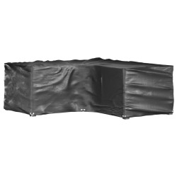 vidaXL Gartenmöbel-Abdeckungen in L-Form 2 Stk. 12 Ösen 185x185x70 cm
