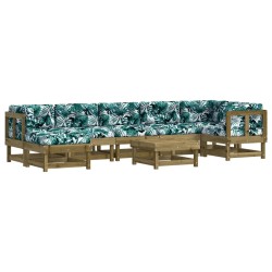 vidaXL 8-tlg. Garten-Lounge-Set mit Kissen Imprägniertes Kiefernholz