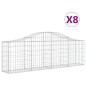 vidaXL Gabionen mit Hochbogen 8 Stk. 200x30x60/80 cm Verzinktes Eisen vidaXL Gabionen mit Hochbogen 8 Stk. 200x30x60/80 cm Verzinktes Eisen