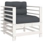 vidaXL 7-tlg. Garten-Lounge-Set mit Kissen Weiß Massivholz vidaXL 7-tlg. Garten-Lounge-Set mit Kissen Weiß Massivholz