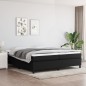vidaXL Boxspringbett mit Matratze Schwarz 200x200 cm Stoff vidaXL Boxspringbett mit Matratze Schwarz 200x200 cm Stoff