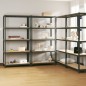 vidaXL Regale mit 5 Böden 4 Stk. Anthrazit Stahl & Holzwerkstoff vidaXL Regale mit 5 Böden 4 Stk. Anthrazit Stahl & Holzwerkstoff