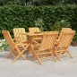 vidaXL 7-tlg. Garten-Essgruppe Massivholz Teak vidaXL 7-tlg. Garten-Essgruppe Massivholz Teak