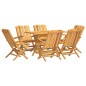 vidaXL 7-tlg. Garten-Essgruppe Massivholz Teak vidaXL 7-tlg. Garten-Essgruppe Massivholz Teak