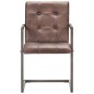 vidaXL Freischwinger 2 Stk. Braun Echtleder vidaXL Freischwinger 2 Stk. Braun Echtleder