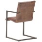 vidaXL Freischwinger 2 Stk. Braun Echtleder vidaXL Freischwinger 2 Stk. Braun Echtleder