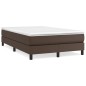 vidaXL Boxspringbett mit Matratze Braun 120x200 cm Kunstleder vidaXL Boxspringbett mit Matratze Braun 120x200 cm Kunstleder