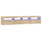 vidaXL TV-Schrank mit LED-Leuchten Sonoma-Eiche 210x35x40 cm vidaXL TV-Schrank mit LED-Leuchten Sonoma-Eiche 210x35x40 cm