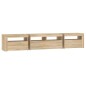 vidaXL TV-Schrank mit LED-Leuchten Sonoma-Eiche 210x35x40 cm vidaXL TV-Schrank mit LED-Leuchten Sonoma-Eiche 210x35x40 cm