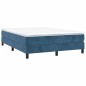 vidaXL Boxspringbett mit Matratze Dunkelblau 140x200 cm Samt vidaXL Boxspringbett mit Matratze Dunkelblau 140x200 cm Samt