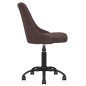 Esszimmerstühle 2 Stk. Drehbar Dunkelbraun Stoff Esszimmerstühle 2 Stk. Drehbar Dunkelbraun Stoff