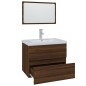 vidaXL Badmöbel-Set Braun Eichen-Optik Holzwerkstoff vidaXL Badmöbel-Set Braun Eichen-Optik Holzwerkstoff