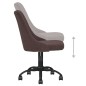 Esszimmerstühle 2 Stk. Drehbar Dunkelbraun Stoff Esszimmerstühle 2 Stk. Drehbar Dunkelbraun Stoff